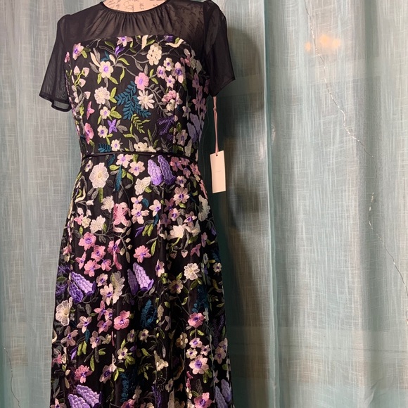 Alex Marie Floral Embroidered High Low Dress - Picture 5 of 16